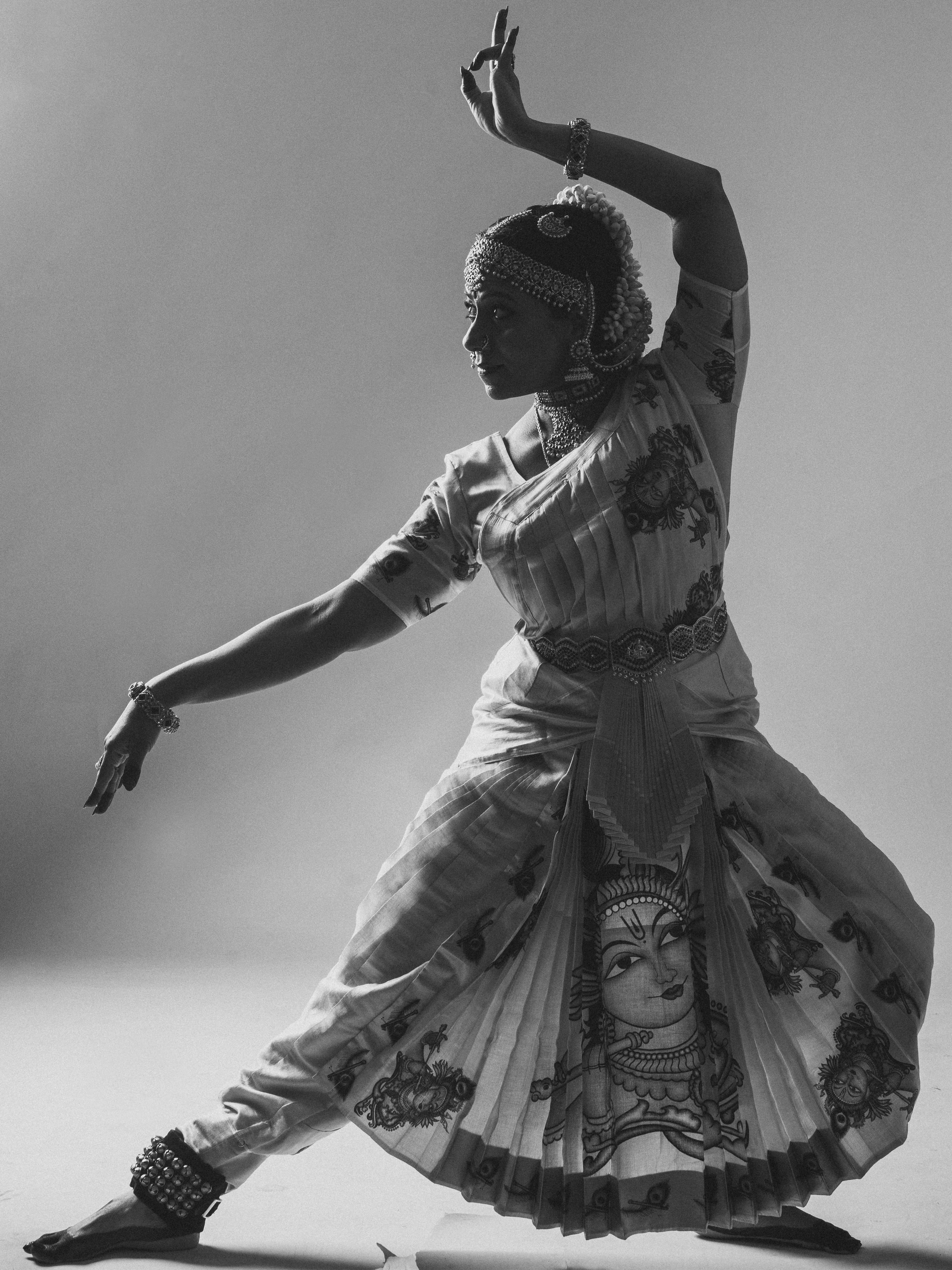 Bharathanatyam dancer in classical pose